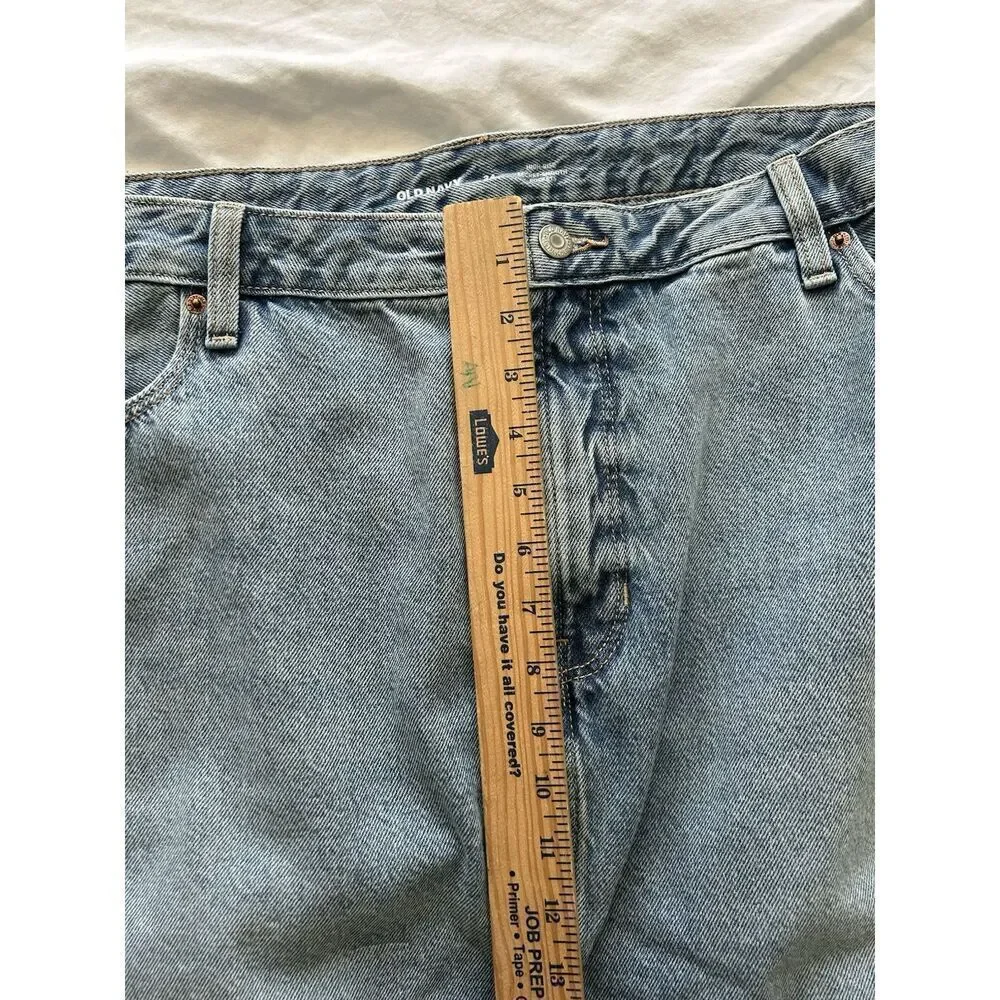 Old Navy Denim High Rise Secret Smooth Pockets Midi Skirt Plus Size 24 3XL